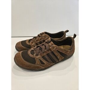 GH Bass & Co Bristol Womens Brown Leather Mesh Walking Shoes Sneakers 8.5M